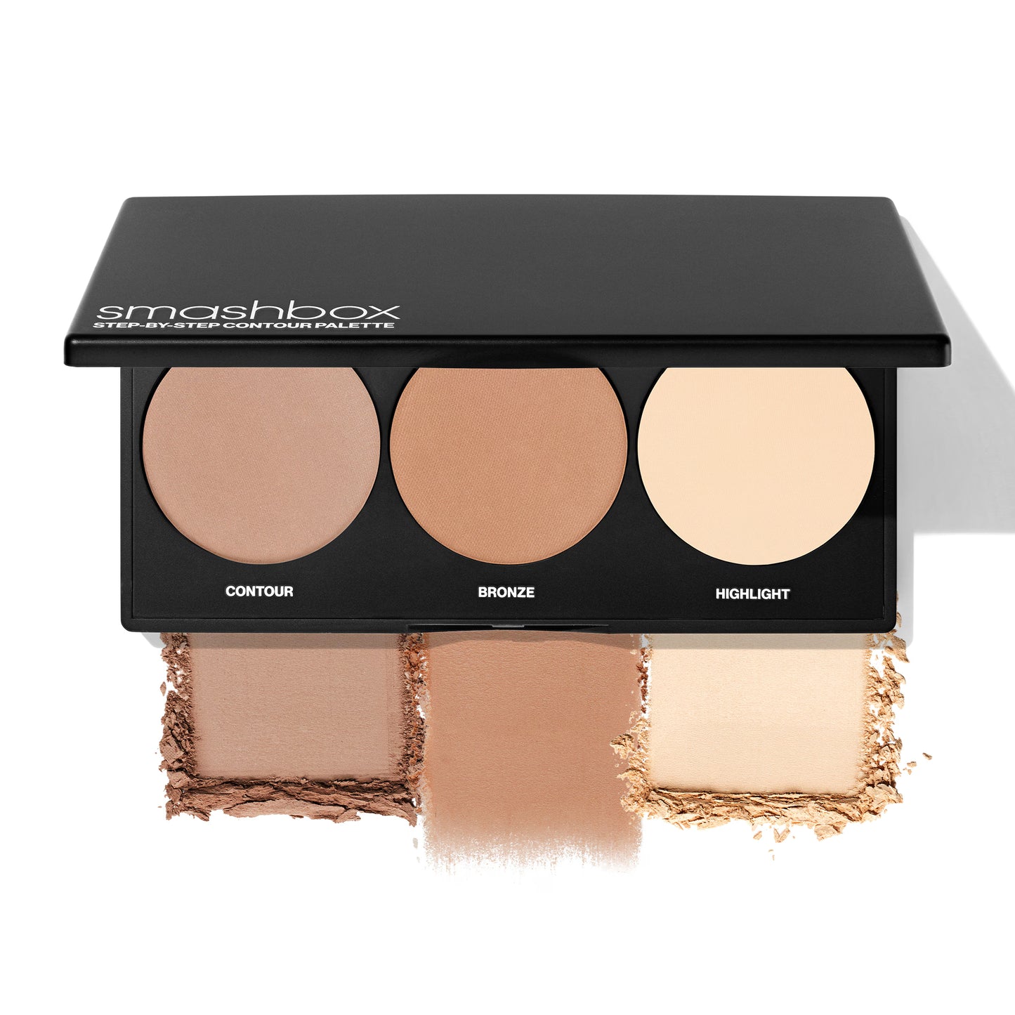 SMASHBOX Step-By-Step Contour Highlighter & Bronzer Face Palette Kit FULL SIZE - Kit para Contorno con Brocha