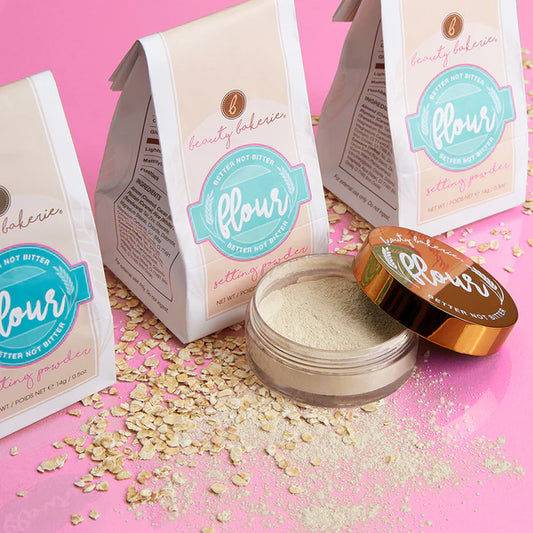 BEAUTY BAKERIE Oat (Translucent) Loose Flour Setting Powder FULL SIZE - Polvo Traslucido de Avena