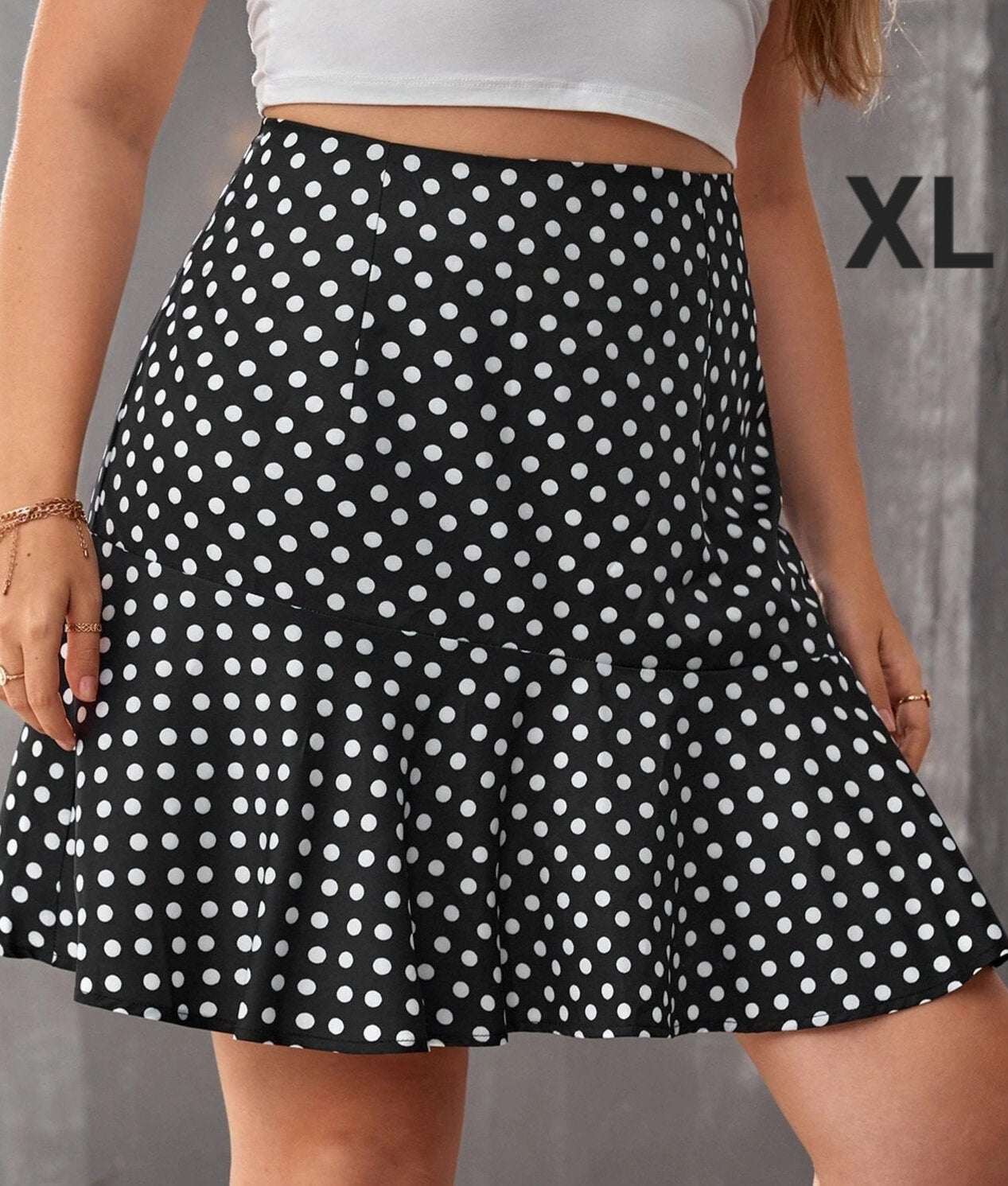 Falda Polka Dot - No Stretch -  Talla XL